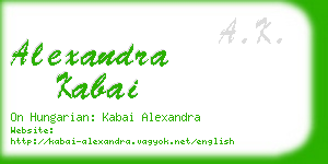 alexandra kabai business card